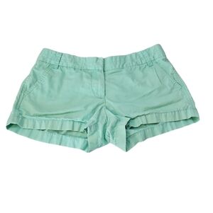 J Crew Chino Shorts 100% Cotton Light Green Size 6